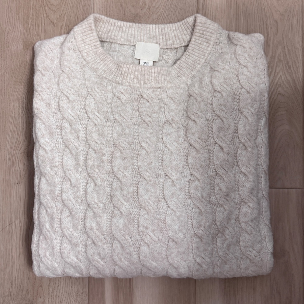 H&M Beige Cable Knit Sweater